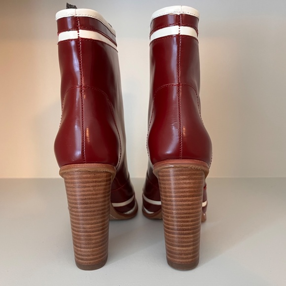 Diane von Fürstenberg Talc Spazzolato Ankle Boots (NIB) - Picture 3 of 7